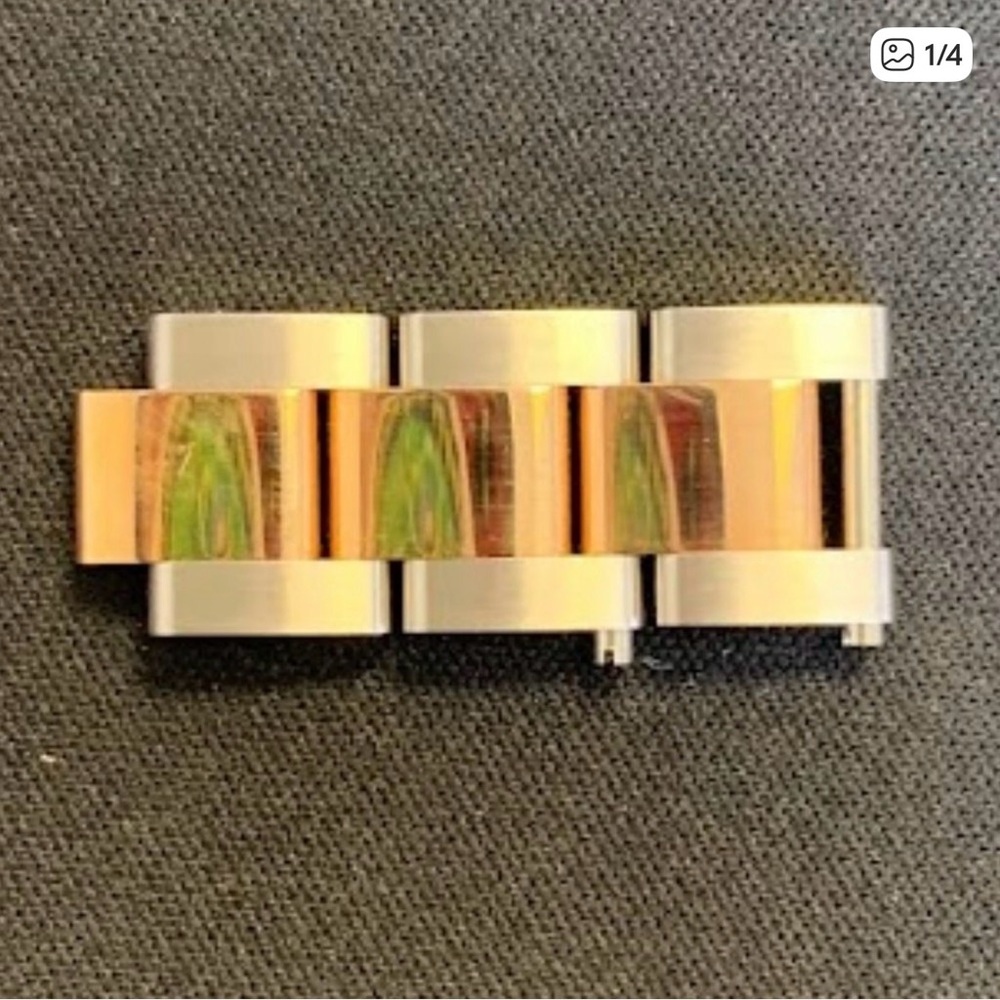 Gold and Silver Watch Link